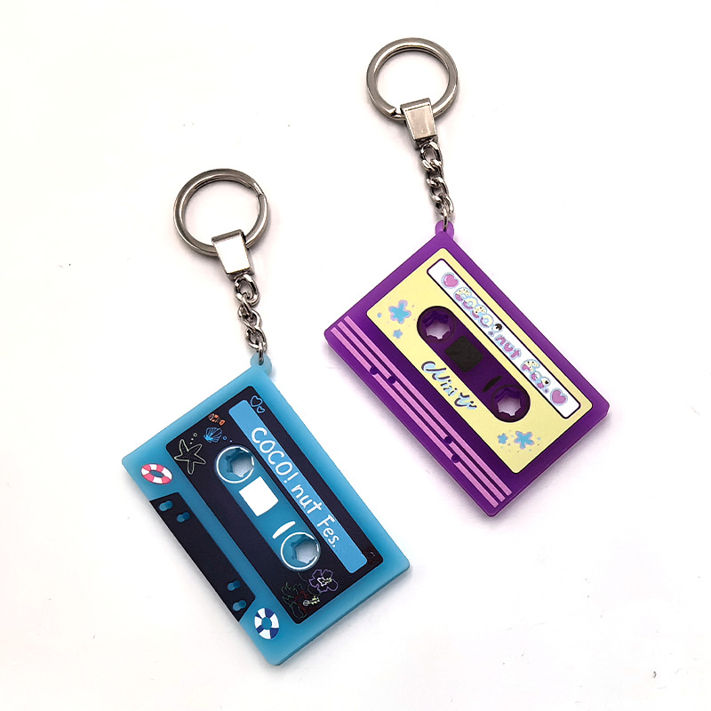 Cartoon retro cassette tape